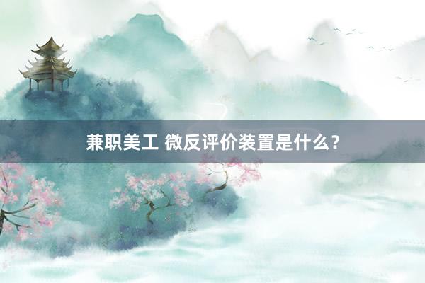 兼职美工 微反评价装置是什么？